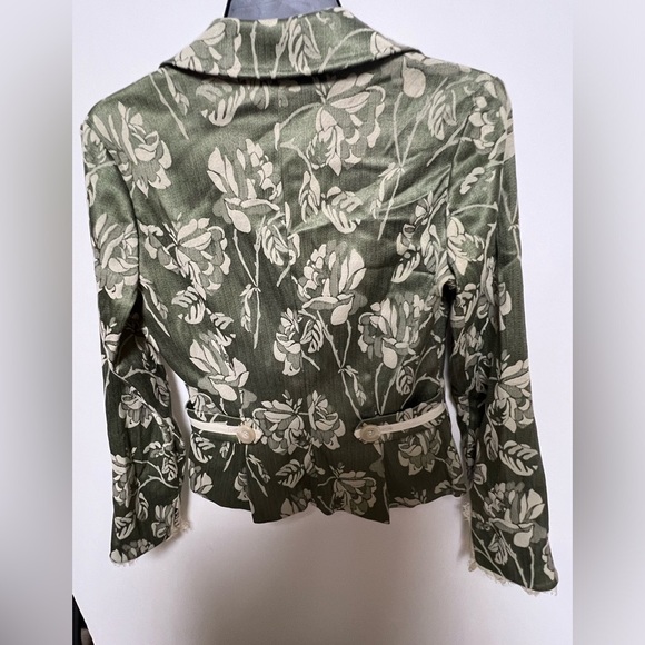 BISOU BISOU SIZE 6 GREEN AND CREAM FLORAL JACKET - Picture 6 of 9